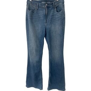 Old Navy High Rise Wow Flare Jeans Medium Wash Women's  Size 8 Stretch